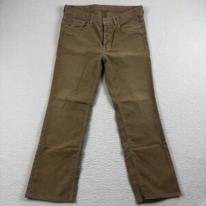 7 For All Mankind Slouchy Pant Mens 34 Brown Cotton Stretch Mid Rise Relaxed Fit